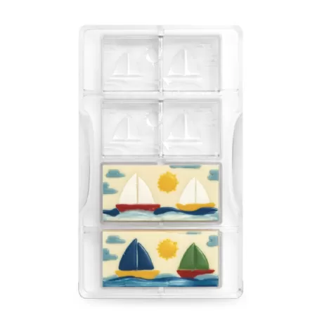 Stampo cioccolato tavoletta barche a vela - Decora