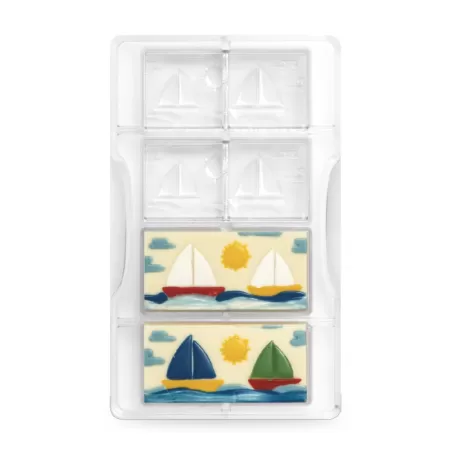 Stampo cioccolato tavoletta barche a vela - Decora