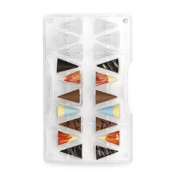 Stampo cioccolato cono 20 cavità Ø 20x30 h mm 200x120x22 - Decora