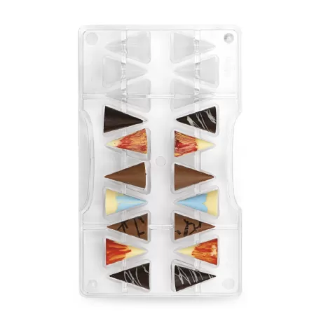 Stampo cioccolato cono 20 cavità Ø 20x30 h mm 200x120x22 - Decora