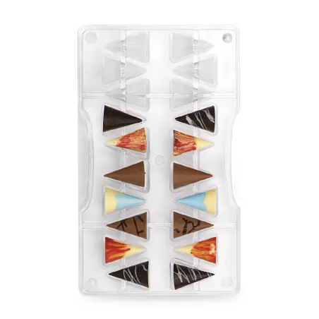Stampo cioccolato cono 20 cavità Ø 20x30 h mm 200x120x22 - Decora