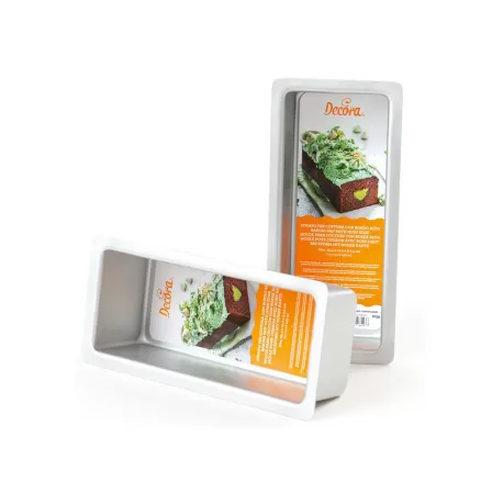 Stampo rettangolare 25,4x10,2xh7,5 cm bordo dritto all anodizzato - Decora