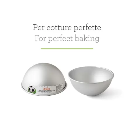 Stampo mezza sfera in alluminio anodizzato Ø 20xh 11 cm - Decora