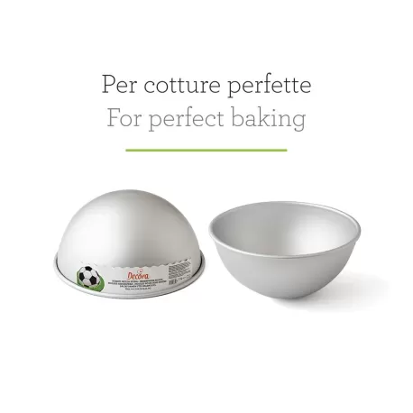 Stampo mezza sfera alluminio anodizzato Ø 22xh 11 cm - Decora