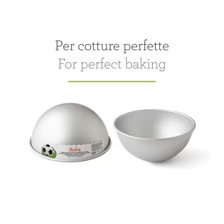 Stampo mezza sfera alluminio anodizzato Ø 22xh 11 cm - Decora