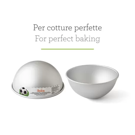 Stampo mezza sfera Ø 24xh 12 cm in alluminio anodizzato - Decora