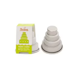 Stampo mini wedding cake in alluminio anodizzato 4 piani - Decora