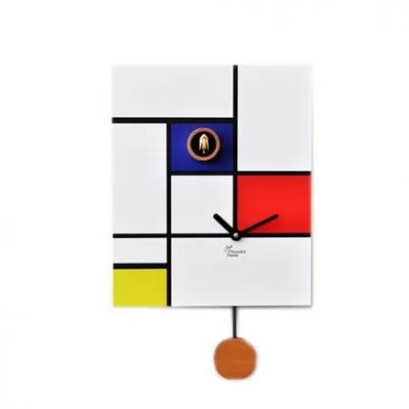 Orologio con cucù around mondrian - Pirondini