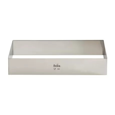 Rettangolo inox 40x30xh 4,5 cm - Decora