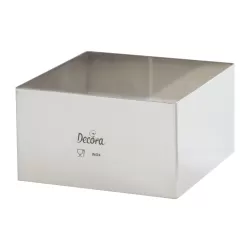 Quadrato inox 26x26xh 6 cm - Decora