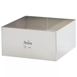 Quadrato inox 30x30xh 6 cm - Decora