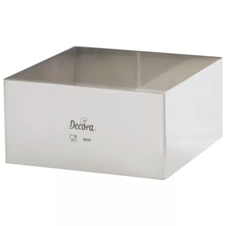 Quadrato inox 30x30xh 6 cm - Decora