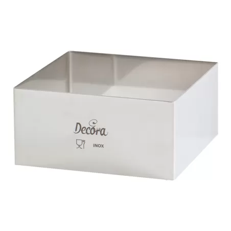 Quadrato inox 22x22xh 4,5 cm - Decora