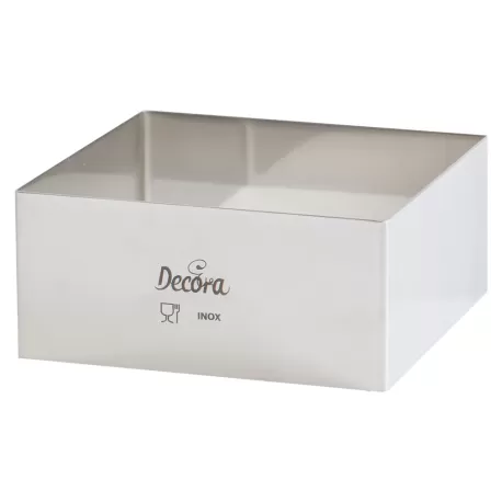 Quadrato inox 26x26xh 4,5 cm - Decora