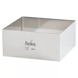 Quadrato inox 28x28xh 4,5 cm - Decora