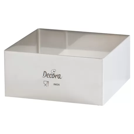 Quadrato inox 28x28xh 4,5 cm - Decora