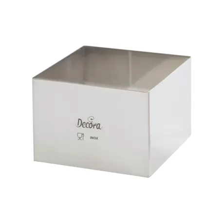 Quadrato inox 18x18xh 6 cm - Decora