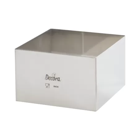 Quadrato inox 22x22xh 6 cm - Decora