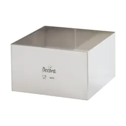 Quadrato inox 24x24xh 6 cm - Decora