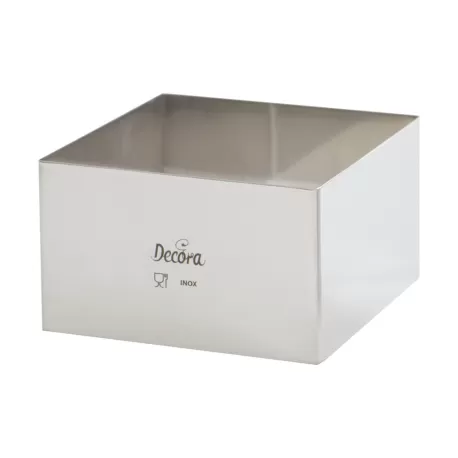 Quadrato inox 24x24xh 6 cm - Decora