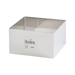 Quadrato inox 10x10xh 4,5 cm - Decora