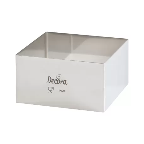 Quadrato inox 12x12xh 4,5 cm - Decora