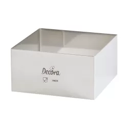 Quadrato inox 18x18xh 4,5 cm - Decora
