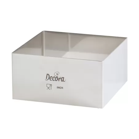Quadrato inox 18x18xh 4,5 cm - Decora
