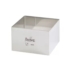 Quadrato inox 7x7xh 4,5 cm - Decora