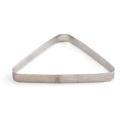 Sagoma microforata triangolare 22x19,5x3,5 h cm inox - Decora