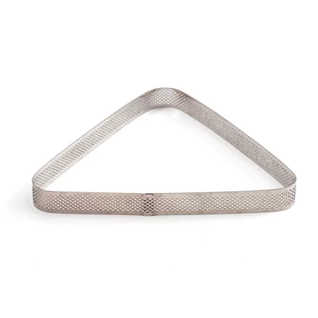 Sagoma microforata triangolare 22x19,5x3,5 h cm inox - Decora