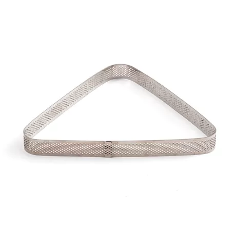 Sagoma microforata triangolare 22x19,5x3,5 h cm inox - Decora