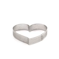 Sagoma microforata cuore 10x9x2 h cm inox - Decora