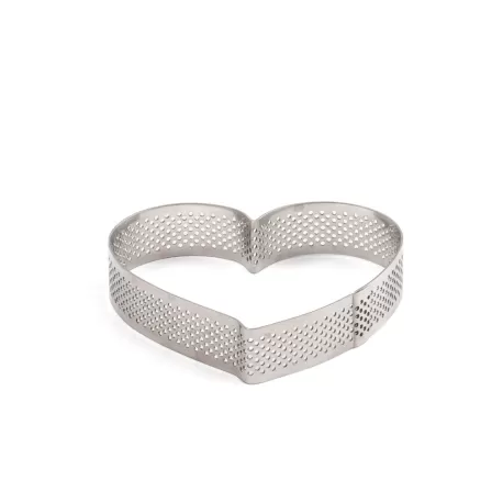 Sagoma microforata cuore 10x9x2 h cm inox - Decora