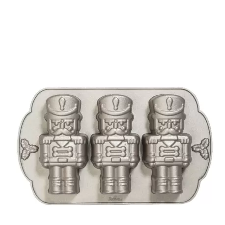 Stampo schiaccianoci 29x18x5,8 h cm 3 cavità in alluminio pressofuso - Decora