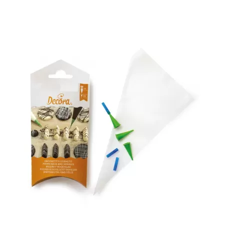 Set 10 sacchetti e 10 cornetti per scrivere 21x12 cm - Decora