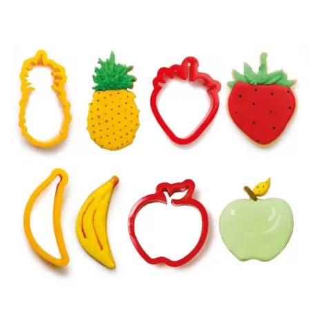 Set 4 tagliapasta frutta in plastica - Decora