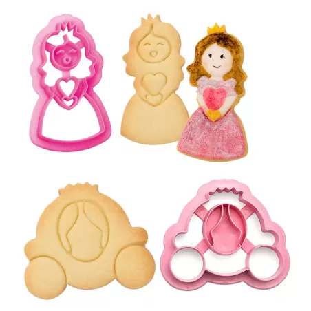 Set 2 tagliapasta principessa in plastica - Decora