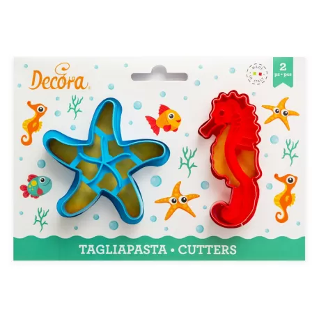 Set 2 tagliapasta sea life in plastica - Decora
