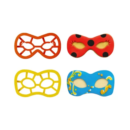 Set 2 tagliapasta maschere carnival in plastica - Decora