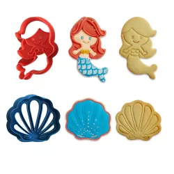 Set 2 tagliapasta sirena e conchiglia in plastica - Decora 2