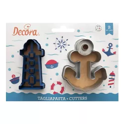 Set 2 tagliapasta mare in plastica - Decora