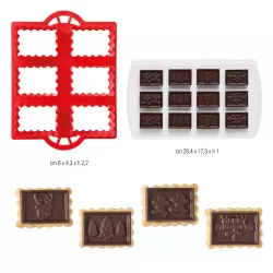 Set 2 pz per gallette al cioccolato natale - Decora 2