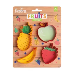 Set 4 tagliapasta frutta in plastica - Decora