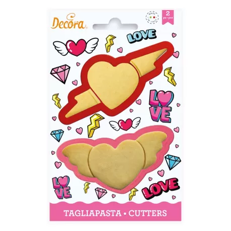 Set 2 tagliapasta love in plastica - Decora