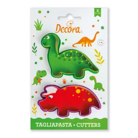 Set 2 tagliapasta dino in plastica - Decora