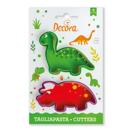 Set 2 tagliapasta dino in plastica - Decora