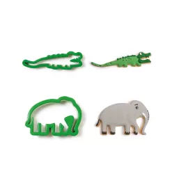 Set 2 tagliapasta coccodrillo e elefante in plastica - Decora 2