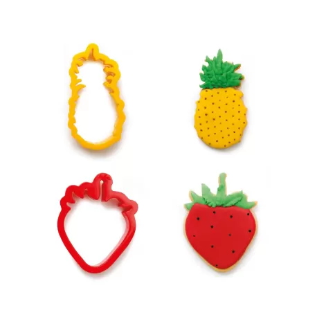 Set 2 tagliapasta ananas e fragola in plastica - Decora