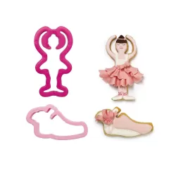 Set 2 tagliapasta ballerina e scarpetta in plastica - Decora 2